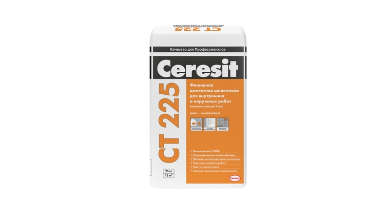 Шпаклевка Ceresit СТ 225 фасадная белая (25 кг)