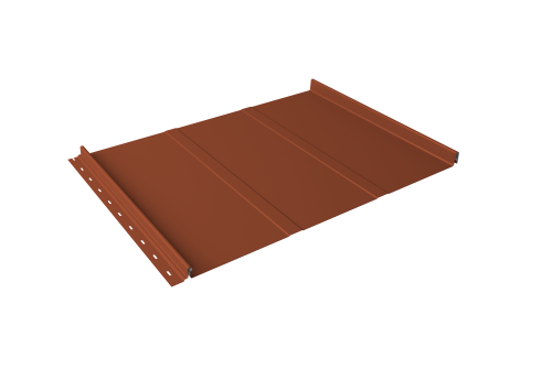 Кликфальц Line Grand Line 0.45 PE с пленкой на замках RAL 8004 терракота