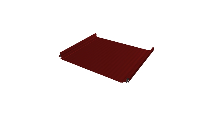 Кликфальц Pro Gofr Grand Line 0,5 Satin с пленкой на замках RAL 3011 коричнево-красный