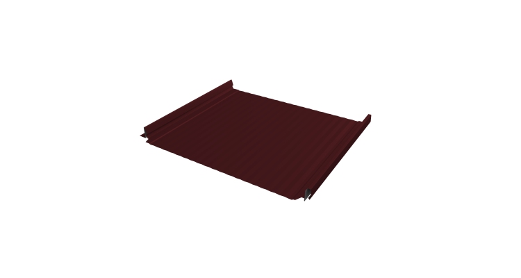 Кликфальц Pro Gofr Grand Line 0,45 PE с пленкой на замках RAL 3005 красное вино