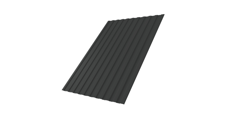 Профнастил С8А 0,45 PE-Double RAL 7016 антрацитово-серый