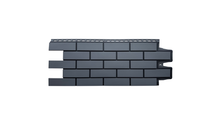 Фасадная панель GL Клинкерный кирпич Design графит со швом RAL 9005