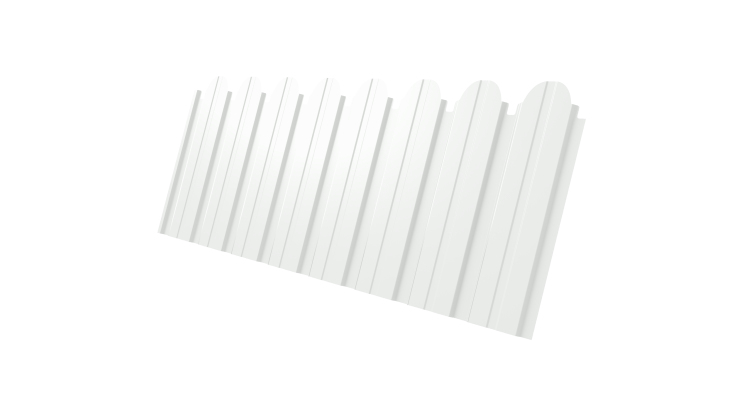 Профнастил С10B фигурный 0.45 PE RAL 9003 сигнальный белый