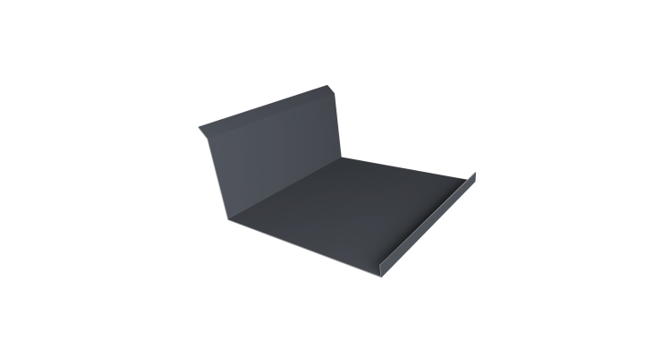 Планка примыкания нижняя 20х122х260х15 0,5 PurPro Matt 275 RAL 7024 мокрый асфальт (3м)