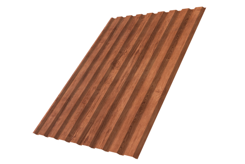 Профнастил С20A 0.45 Print Premium Rowan Wood Intense FTC