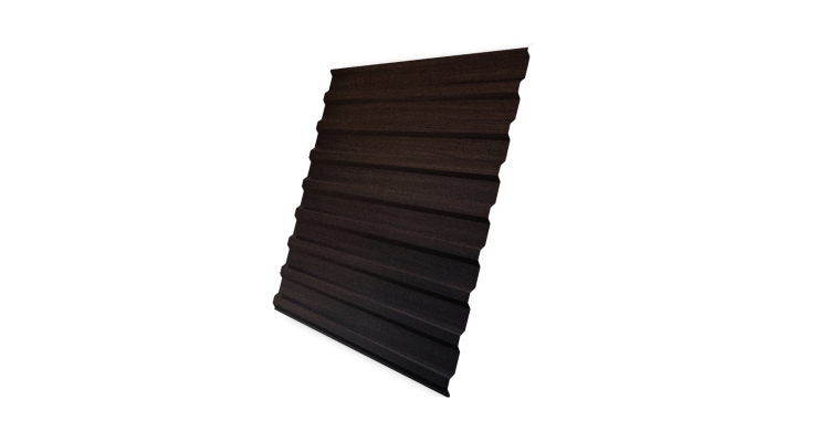Профнастил С20B Grand Line 0,45 Print Elite Coffee Wood Blesk TwinColor