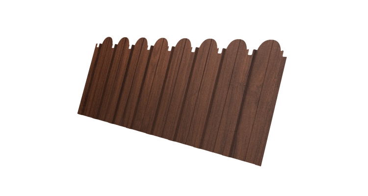 Профнастил C10A фигурный 0.45 Print Elite с пленкой Choco Wood TwinColor