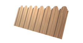Профнастил C10A фигурный 0.45 Print Elite с пленкой Honey Wood TwinColor