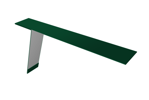 Планка карнизная фальц 130х80 0,5 Satin с пленкой RAL 6005 зеленый мох (2м)