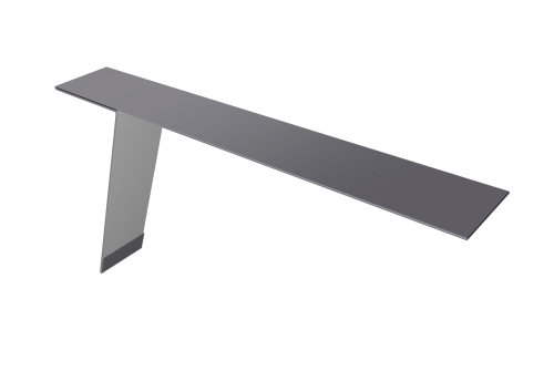 Планка карнизная фальц 130х80 0,5 Satin с пленкой RAL 7004 сигнальный серый (2м)