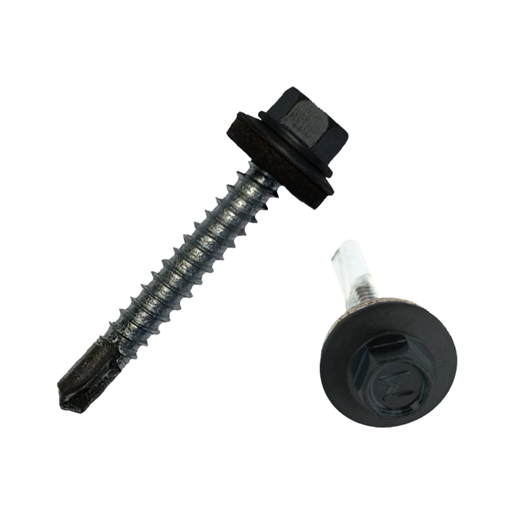 Саморез по металлу Daxmer 5.5х32 (250шт) сверло №3, RAL 7024