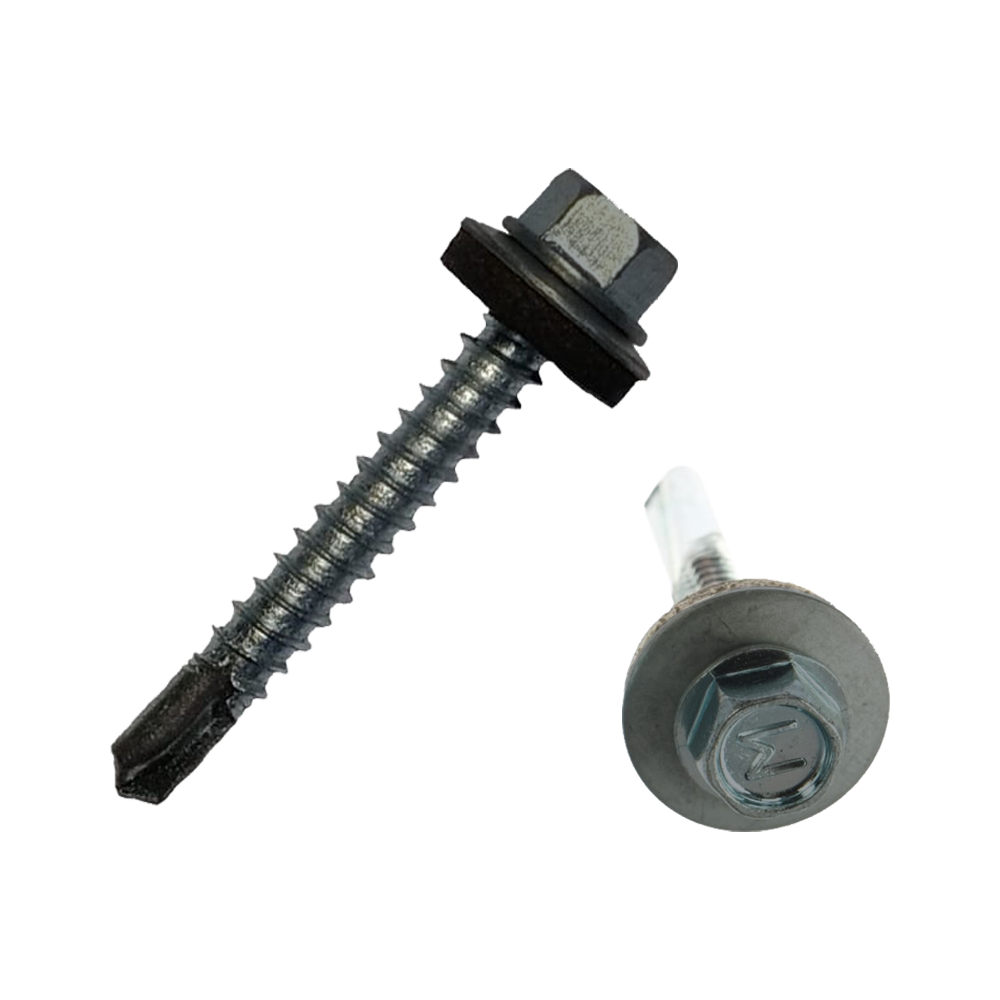 Саморез по металлу Daxmer 5.5х32 (250шт) сверло №3, RAL 7040