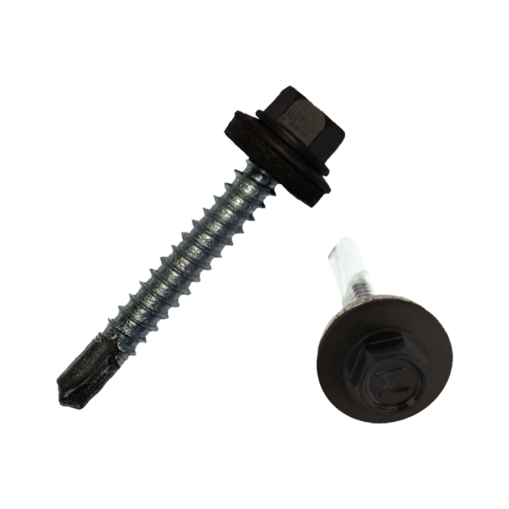 Саморез по металлу Daxmer 5.5х32 (250шт) сверло №3, RAL 8019
