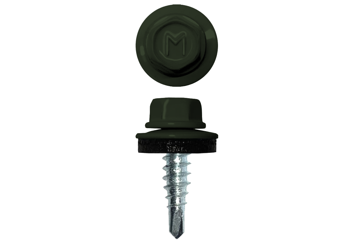 Саморез по металлу Daxmer 4.8х19 RAL 6020 (250) сверло №2