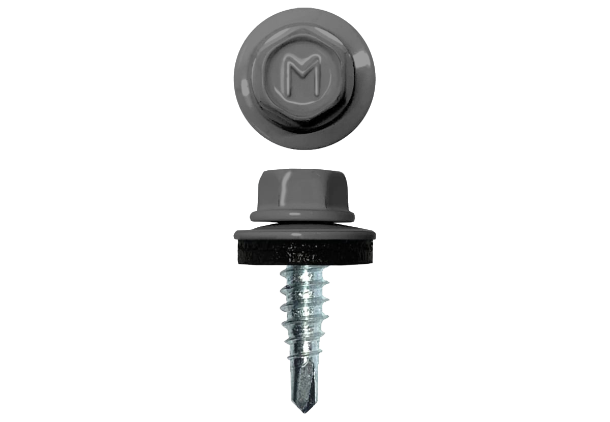 Саморез по металлу Daxmer 4.8х19 RAL 7004 (250) сверло №2
