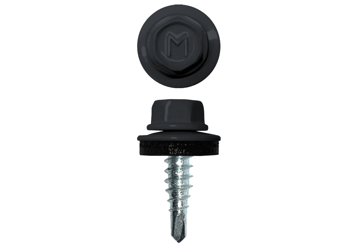 Саморез по металлу Daxmer 4.8х19 RAL 7024 (250) сверло №2