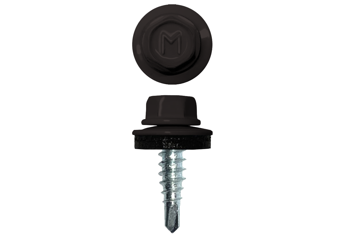 Саморез по металлу Daxmer 4.8х19 RAL 8019 (250) сверло №2