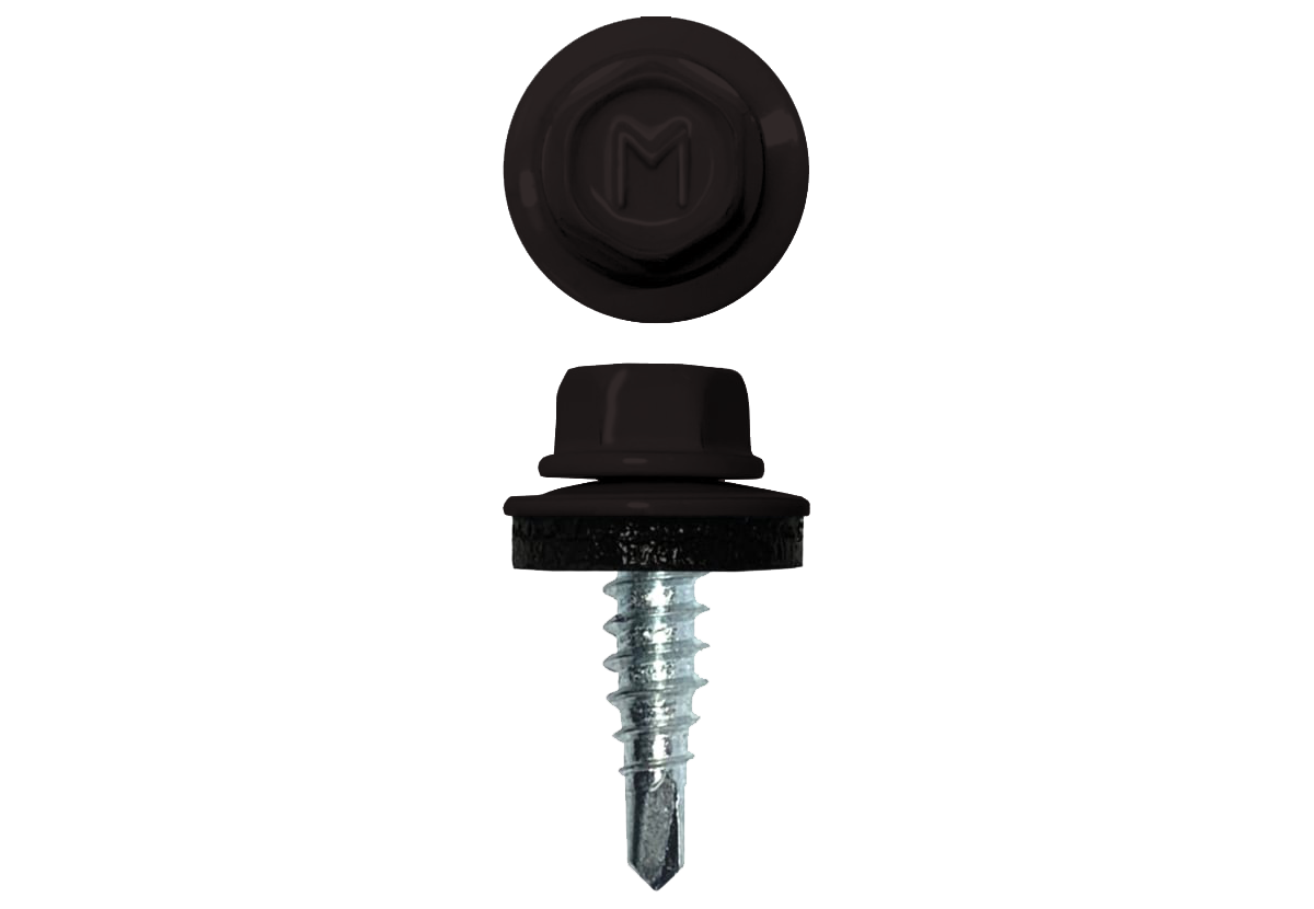 Саморез по металлу Daxmer 4.8х19 RAL 9005 (250) сверло №2