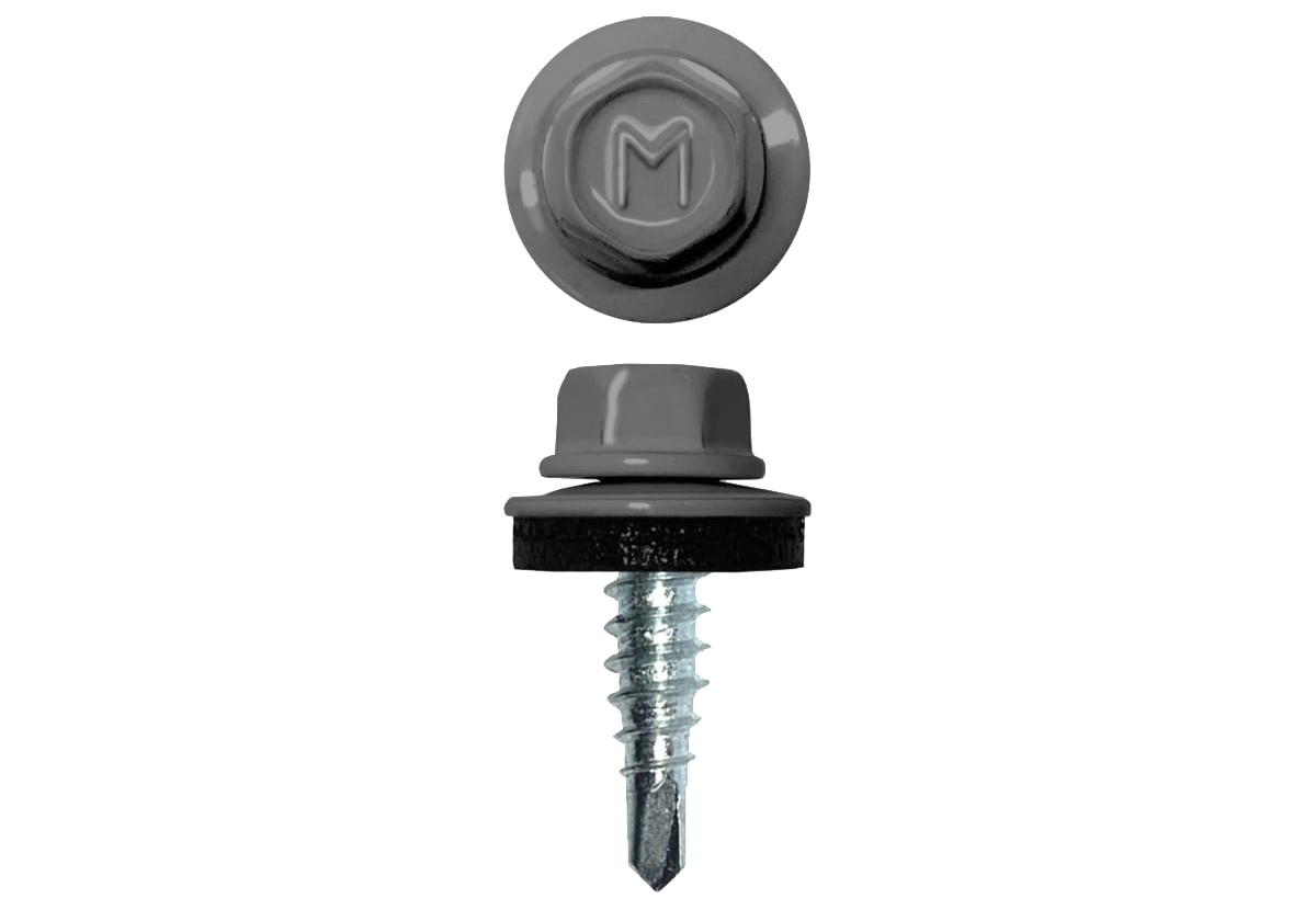 Саморез по металлу Daxmer 4.8х19 RAL 9006 (250) сверло №2