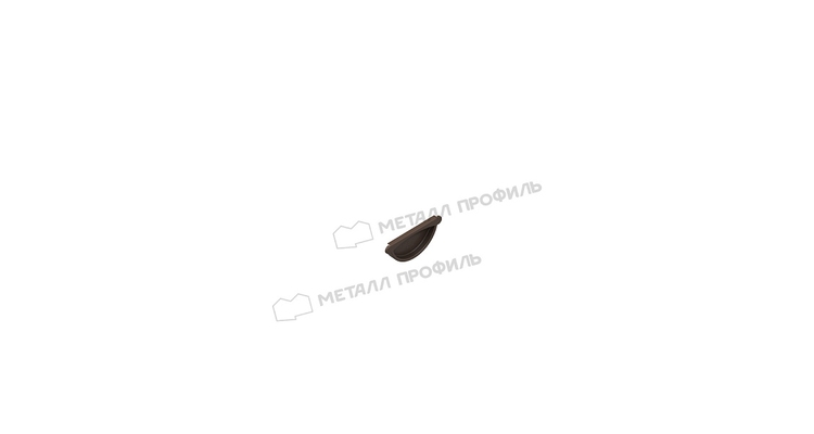 Заглушка желоба Металл Профиль Foramina Freeze D125 DarkBrown