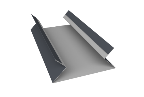 Планка угла внутреннего составная верхняя 0,5 Satin с пленкой RAL 7024 мокрый асфальт (3м)