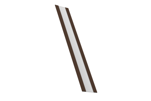 Крепежная планка жалюзи Milan, Milan Slim, Tokyo 0,5 Satin RAL 8017 шоколад (3м)