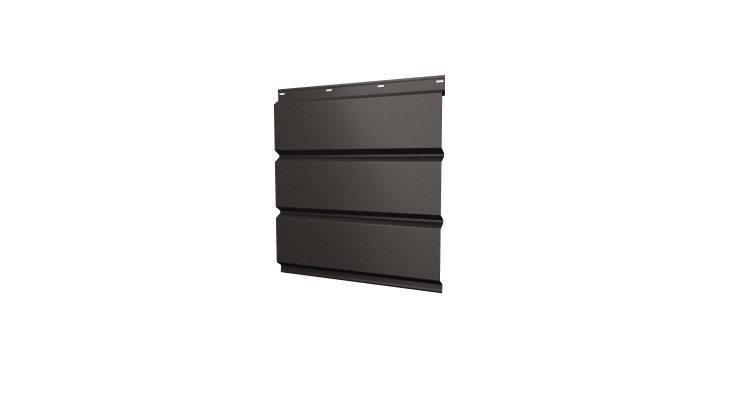 Софит металлический без перфорации 0,5 GreenCoat Pural BT с пленкой RR 32 темно-коричневый